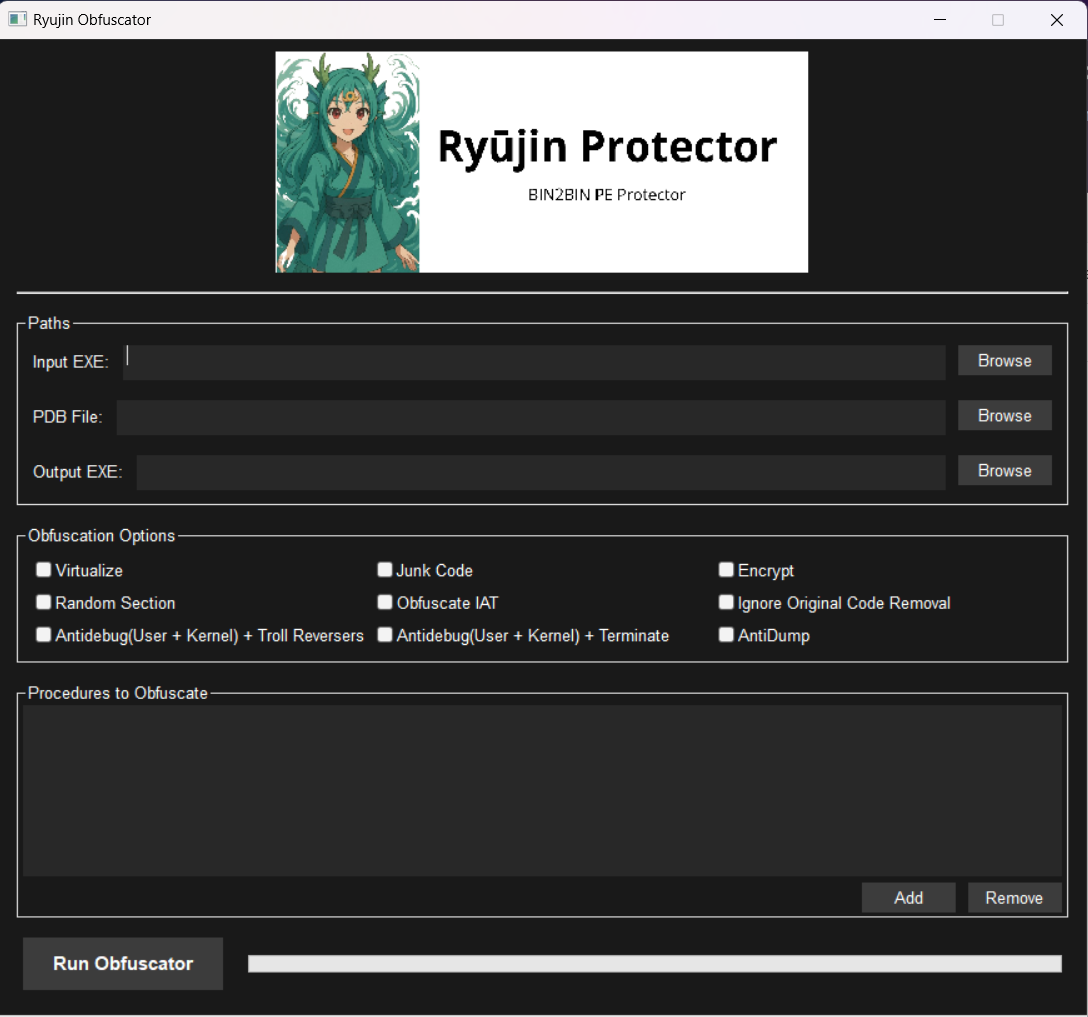 Ryūjin Protector Demo GUI